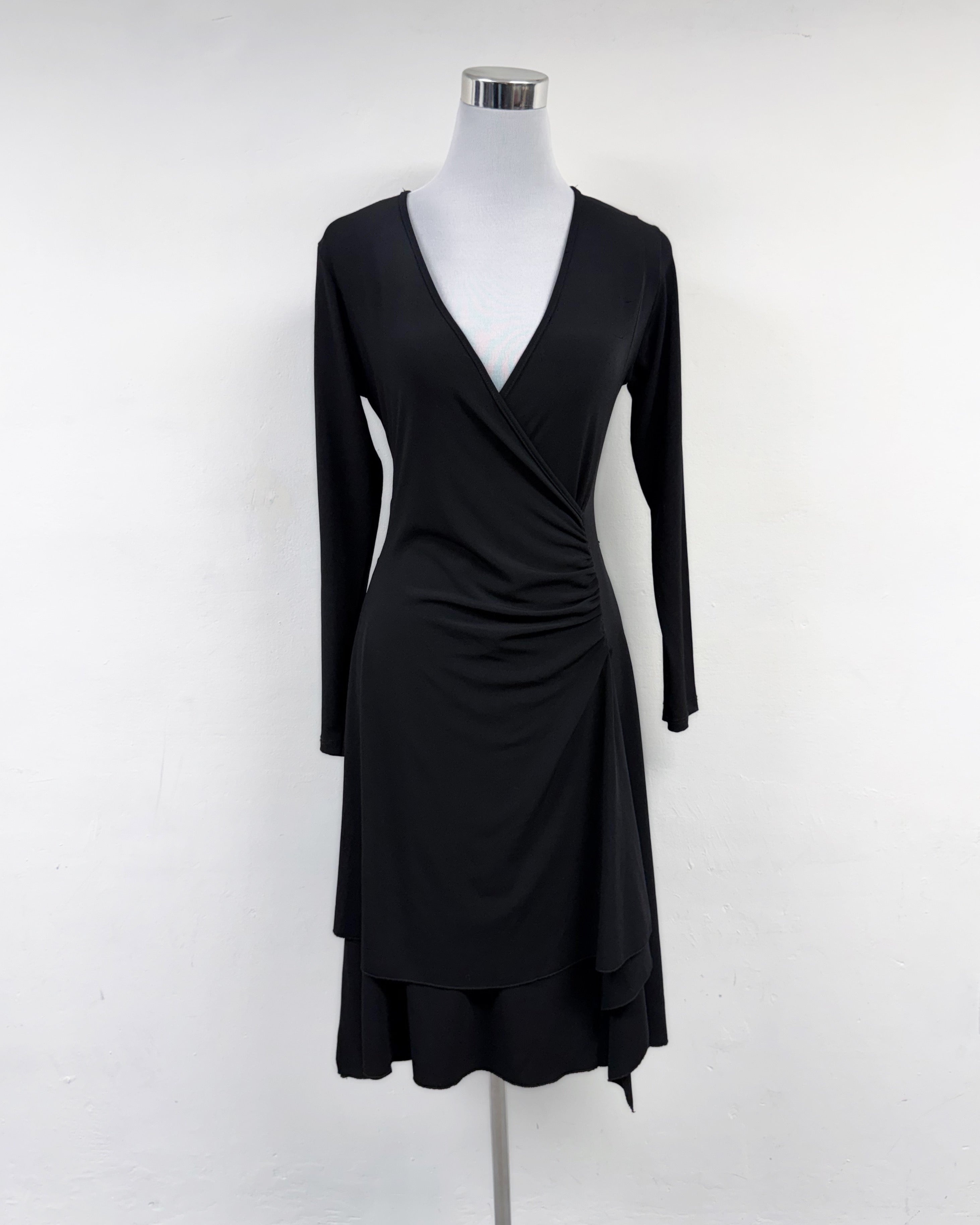 Black wrap dress