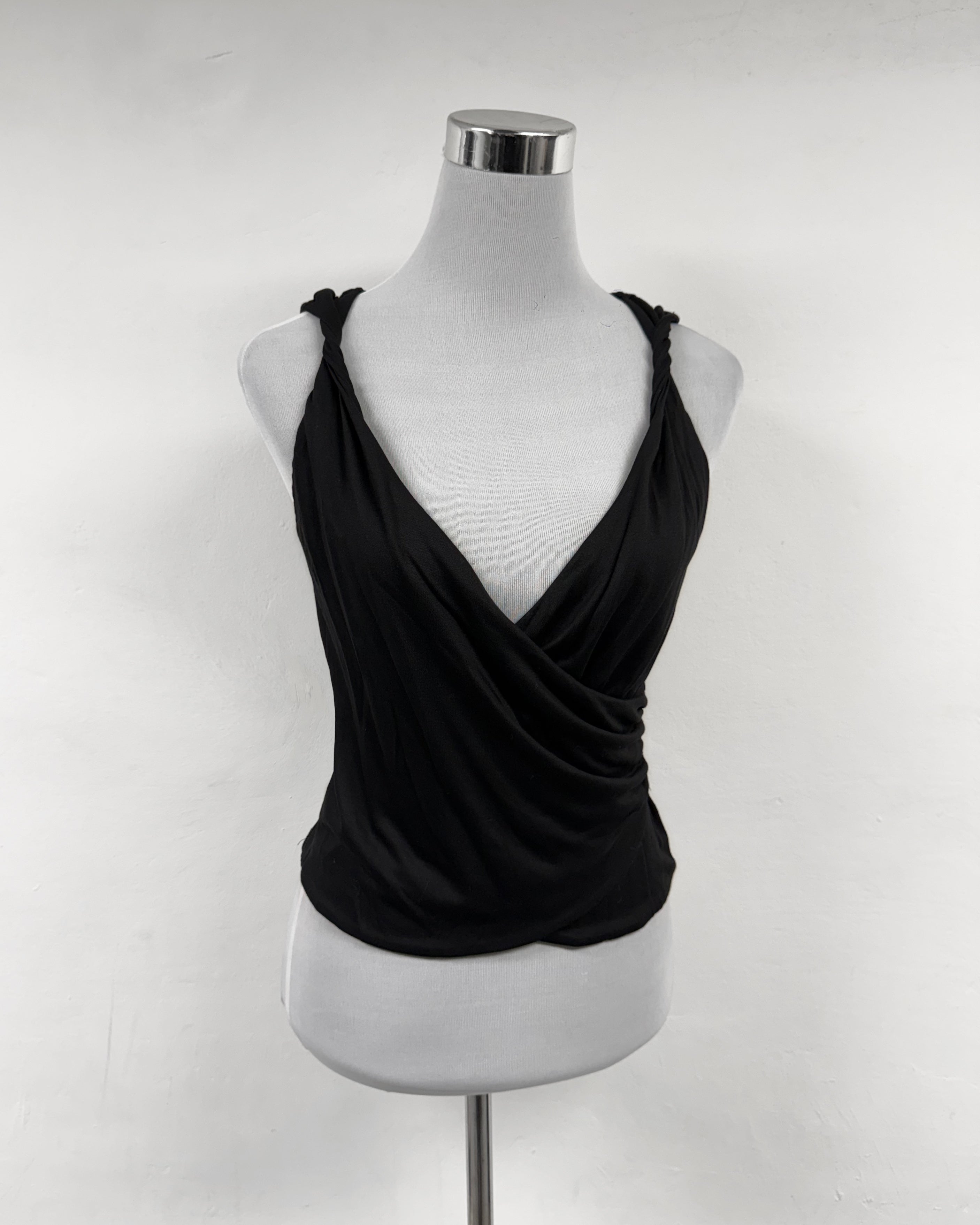 Black tank wrap top by Pinko